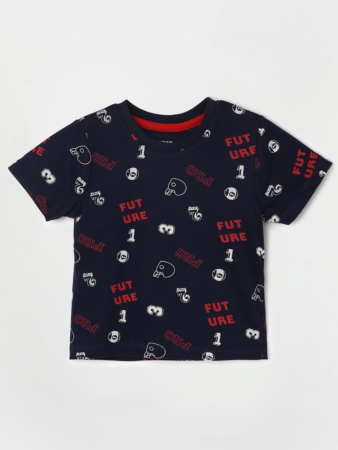 

Juniors by Lifestyle Boys Conversational Printed Cotton T-shirt, Navy blue