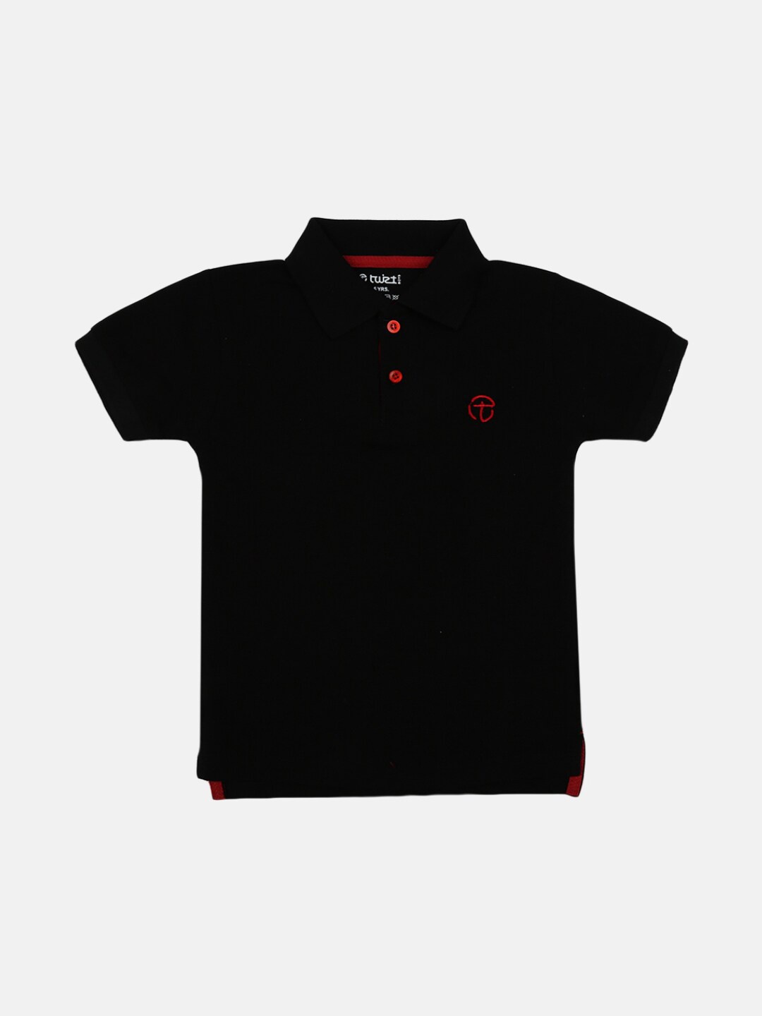 

V-Mart Boys Polo Collar Cotton T-shirt, Black