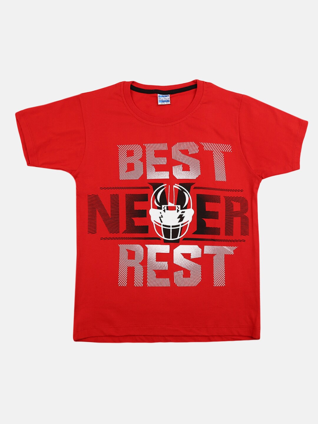 

V-Mart Boys Typography Printed Round Neck Cotton T-shirt, Red