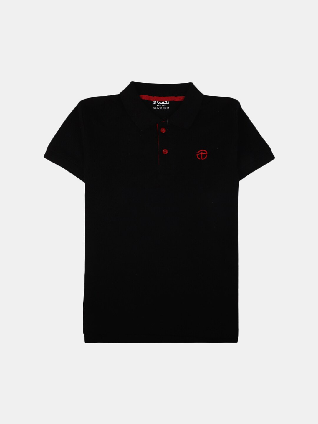 

V-Mart Boys Polo Collar Cotton T-shirt, Black