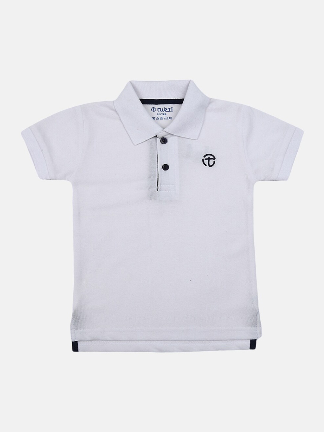 

V-Mart Boys Polo Collar Short Sleeves Cotton T-shirt, White