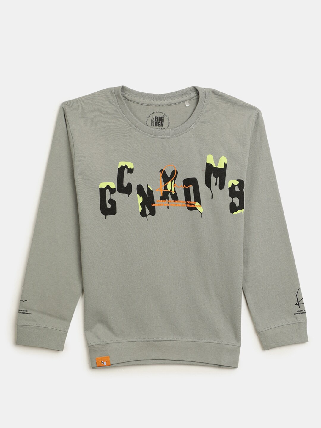 

V-Mart Boys Typography Printed Cotton T-shirt, Grey