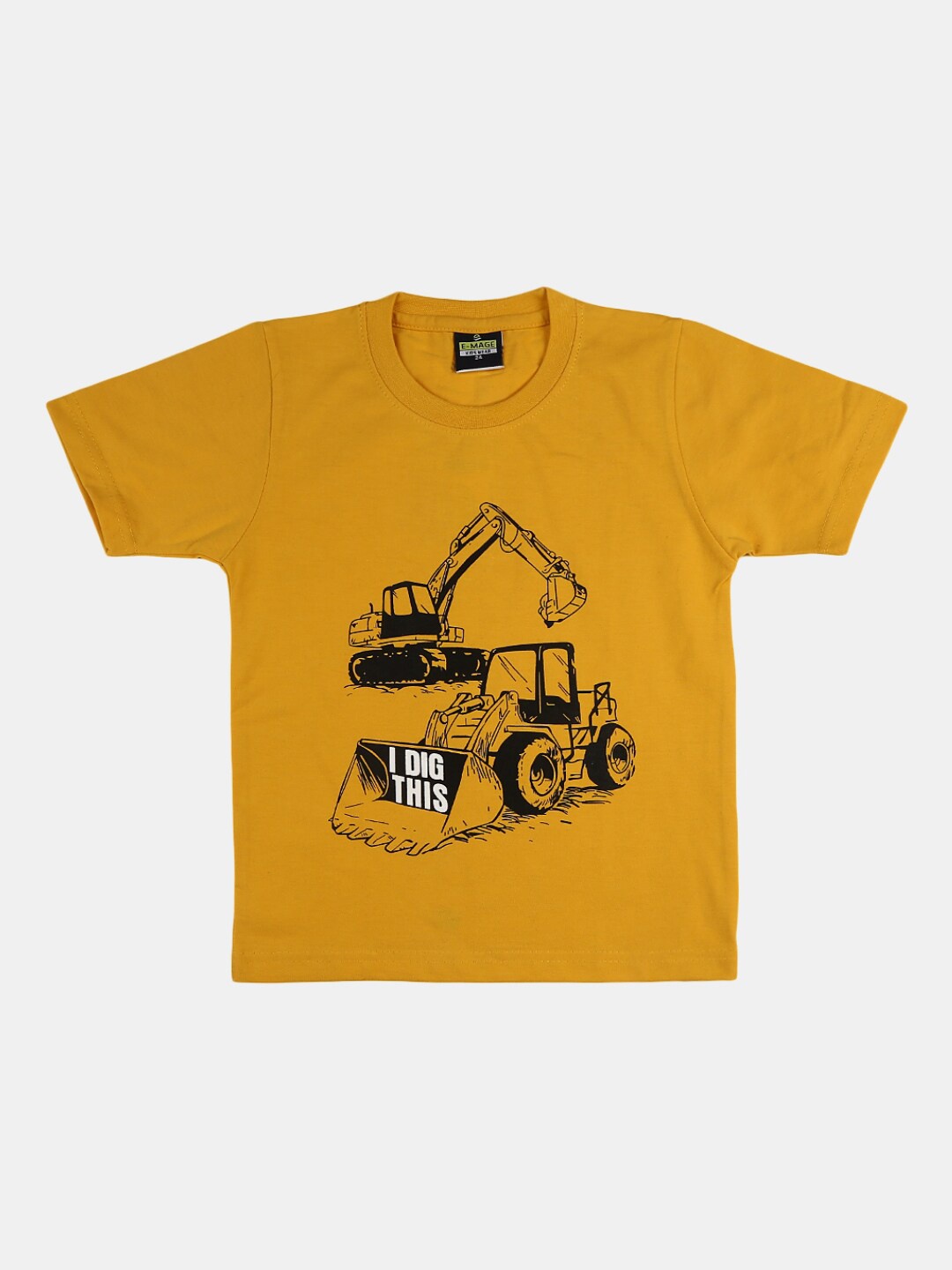 

V-Mart Boys Graphic Printed Round Neck Cotton T-shirt, Yellow