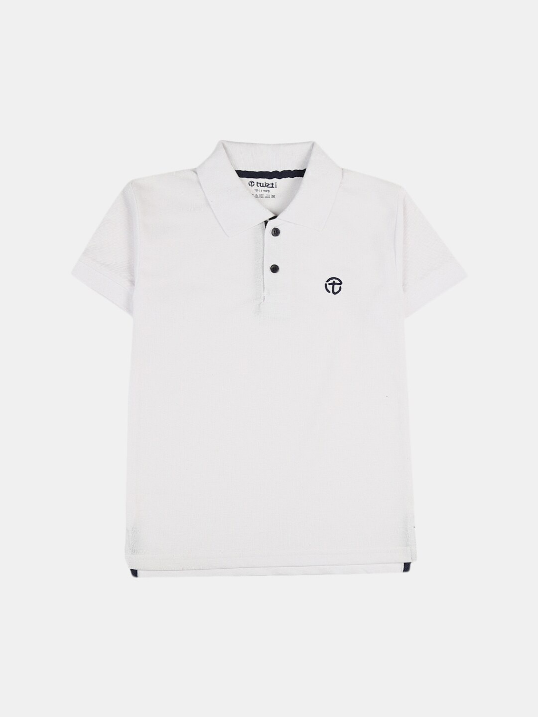 

V-Mart Boys Polo Collar Short Sleeves Cotton T-shirt, White