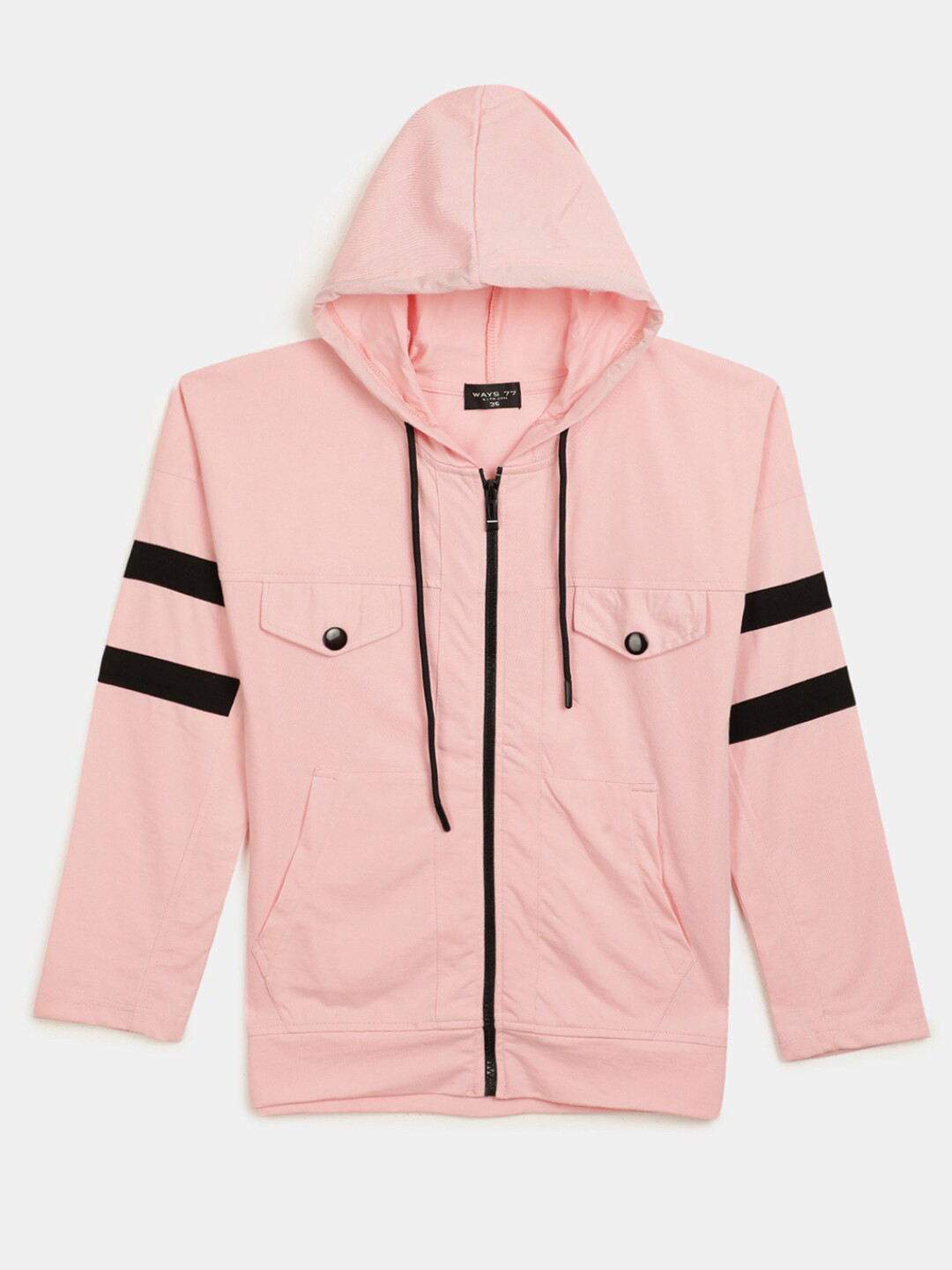 

V-Mart Hooded Cotton Bomber jacket, Peach