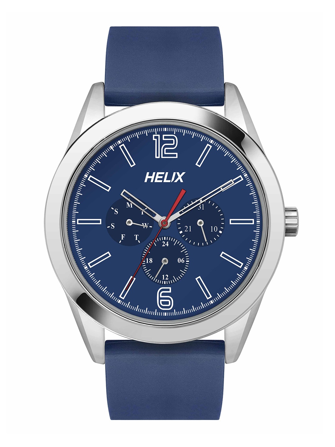 

Helix Men Brass Dial & Straps Analogue Watch TW031HG19, Blue