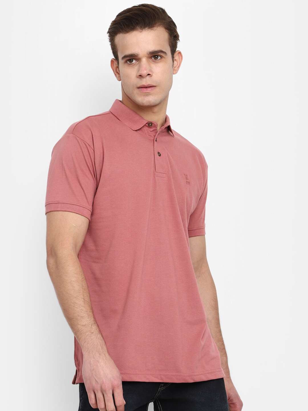 

V-Mart Polo Collar Cotton T-shirt, Pink