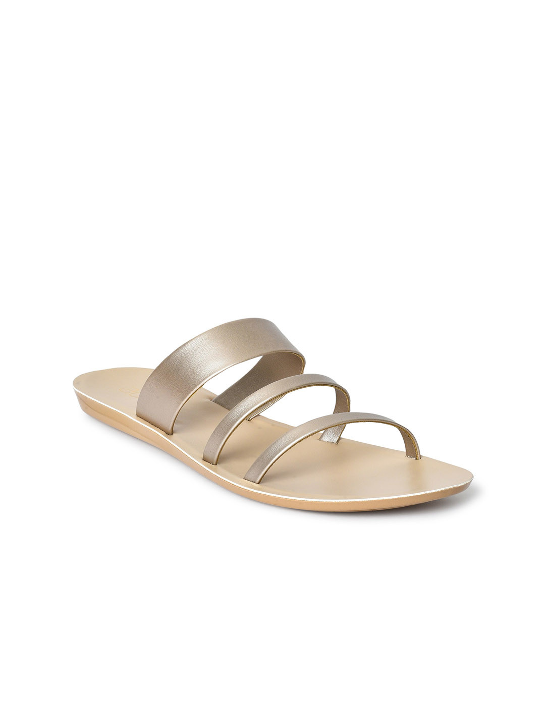 

AURELIA Women No Back Strap Open Toe Flats, Beige