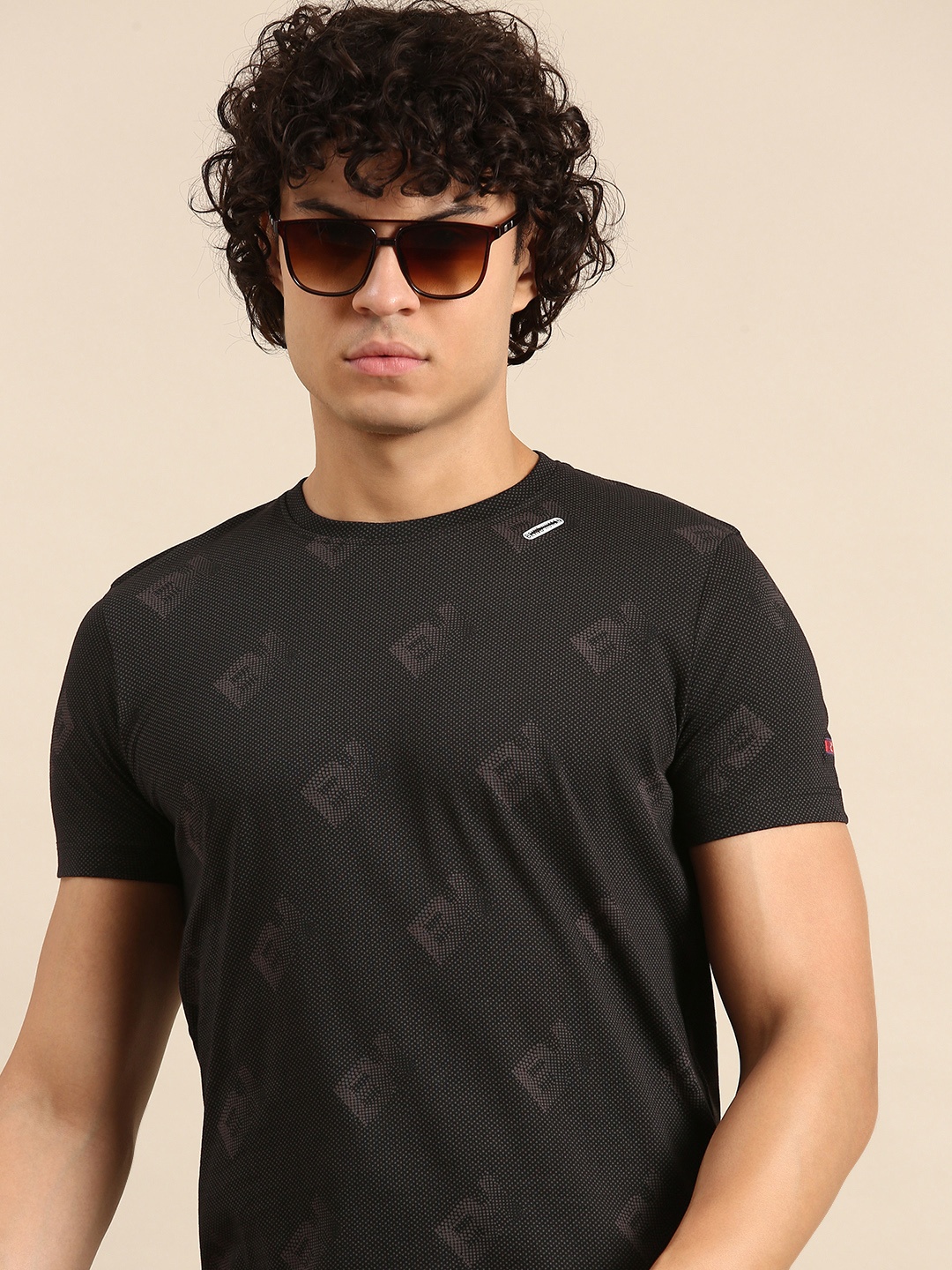 

Being Human Self-Design Graphic Pure Cotton T-shirt, Black