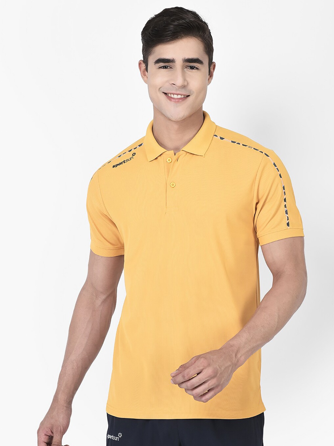 

SPORT SUN Polo Collar Dry Fit T-shirt, Yellow