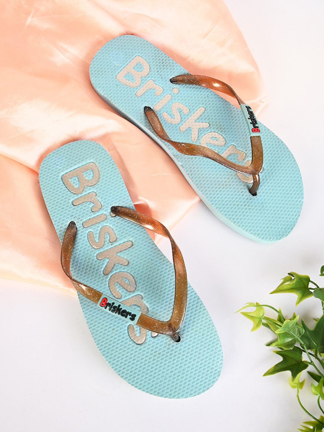 

BRISKERS Women Printed Room Slippers, Blue