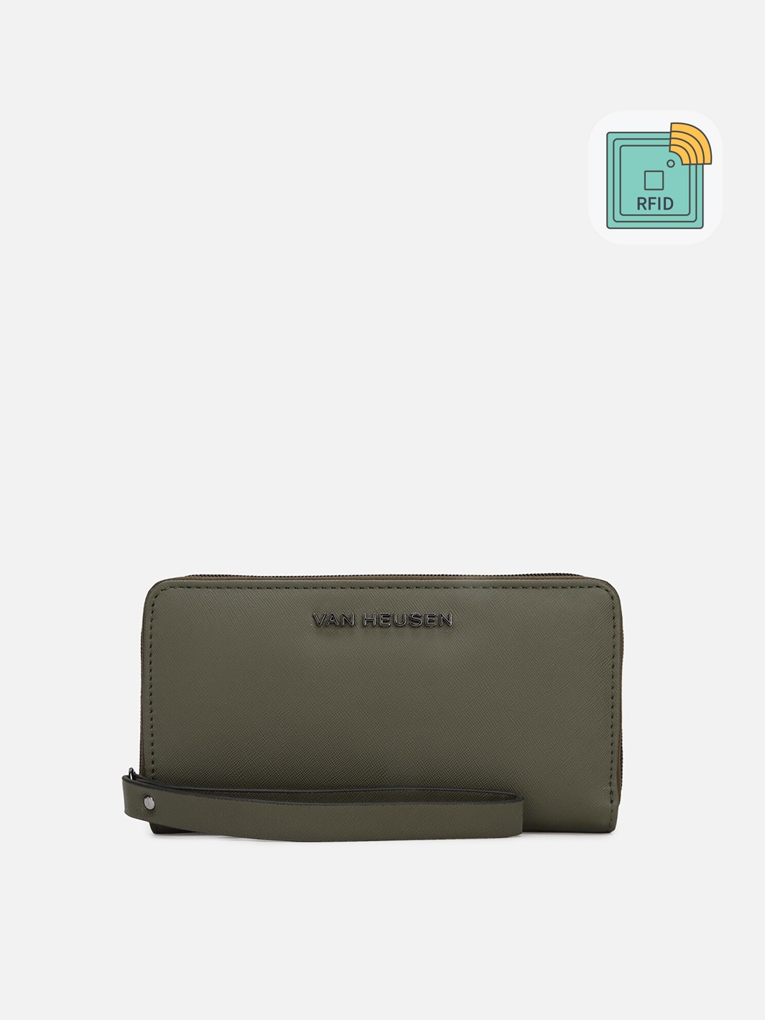 

Van Heusen Women PU Zip Around Wallet, Olive