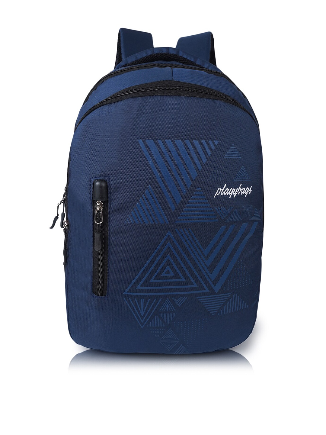 

PLAYYBAGS Printed Water Resistant Laptop Backpack, Navy blue