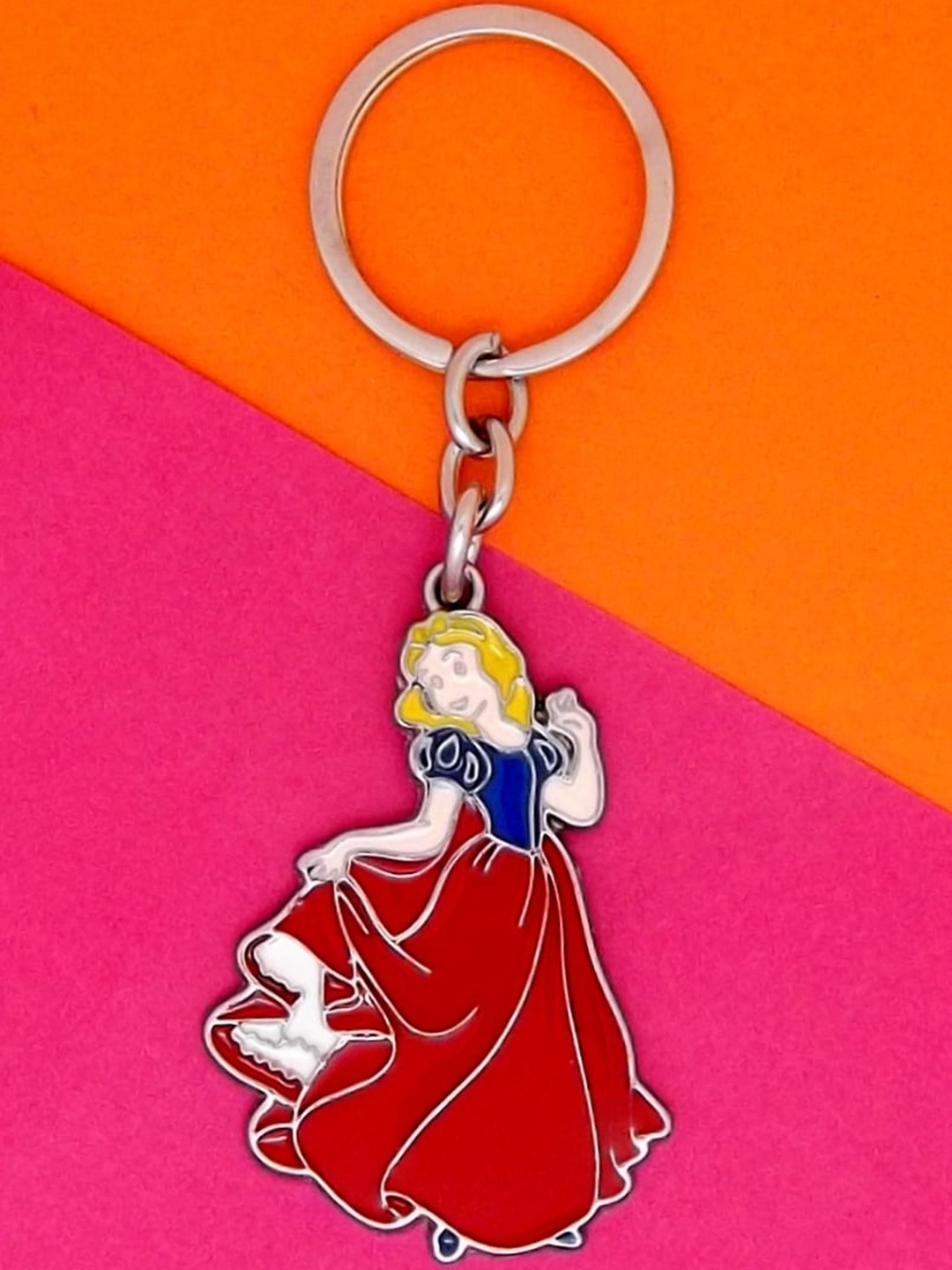 

FEMMIBELLA Anti-Scratch Rustproof Princess Key Chain, Red