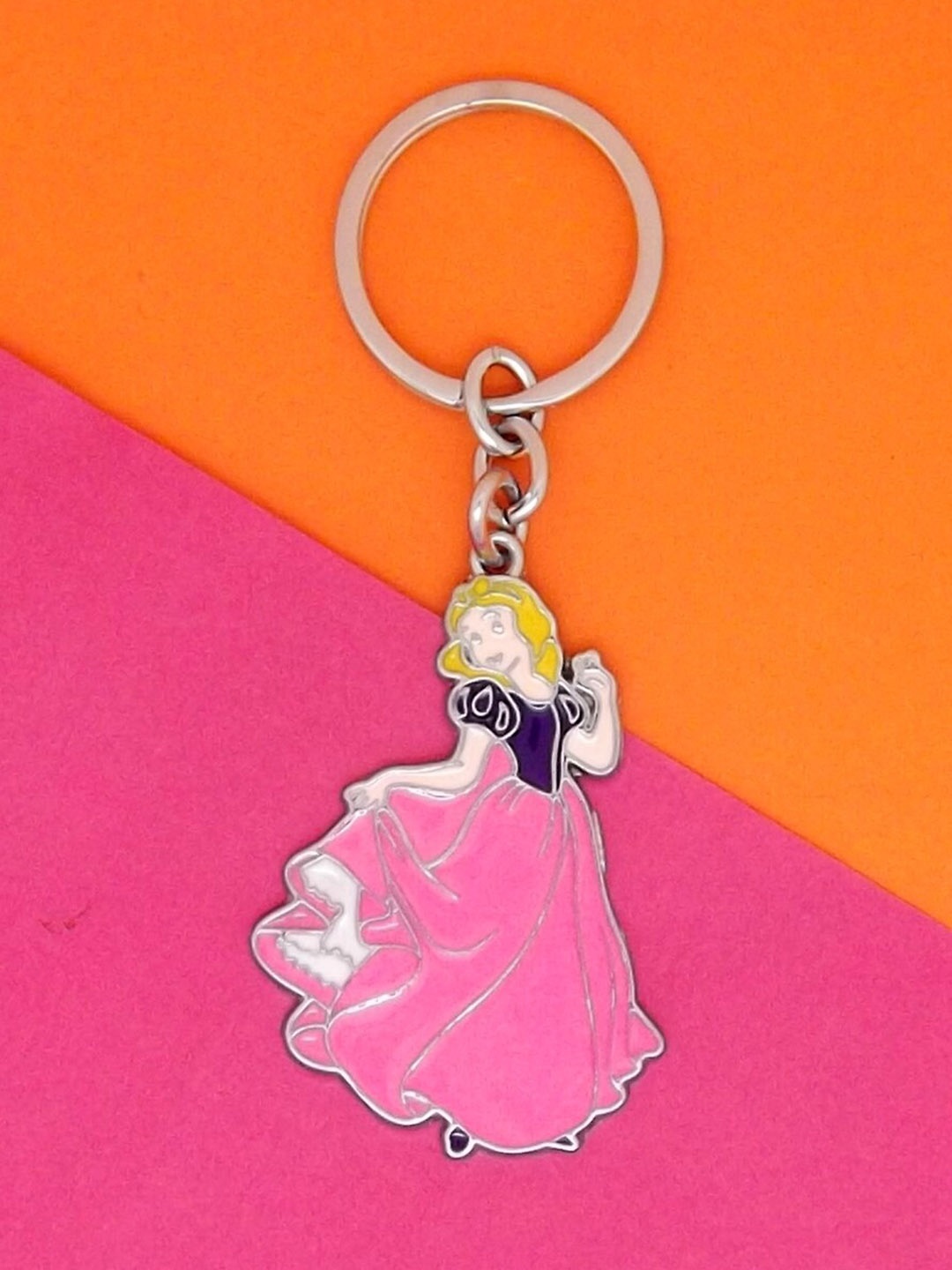 

FEMMIBELLA Anti-Scratch Rustproof Princess Keychain, Pink
