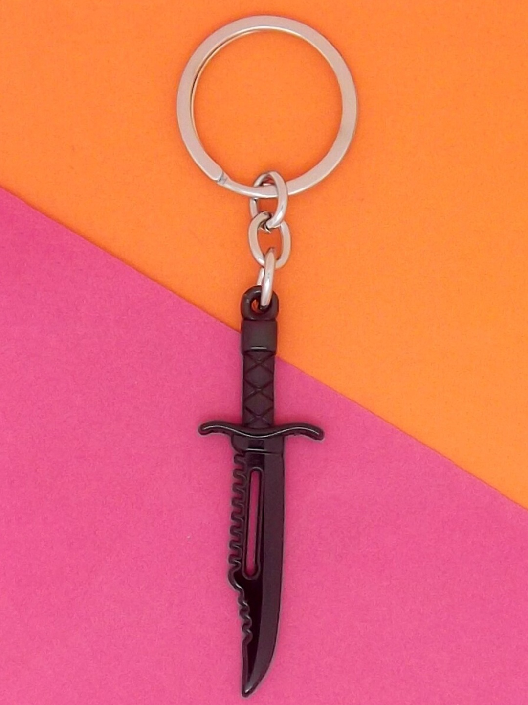 

FEMMIBELLA Anti-Scratch Rustproof Sword Key Chain, Silver