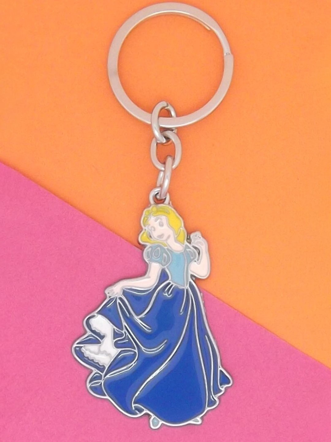 

FEMMIBELLA Anti-Scratch Rustproof Princess Keychain, Blue