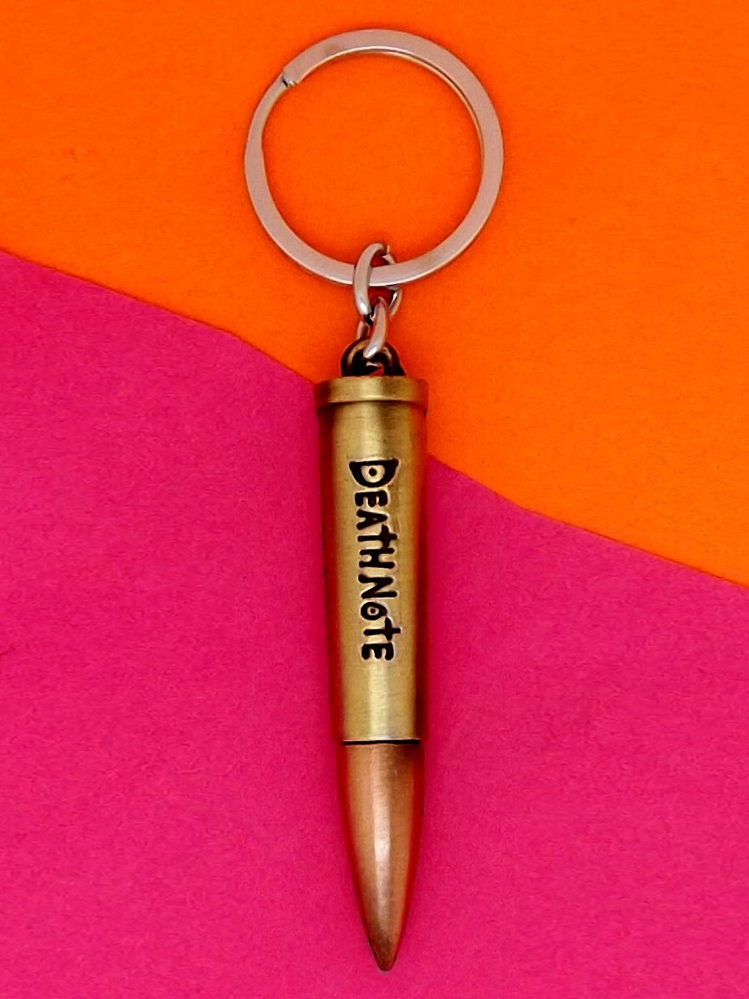 

FEMMIBELLA Bullet Anti-Scratch Keychain Keyring, Silver
