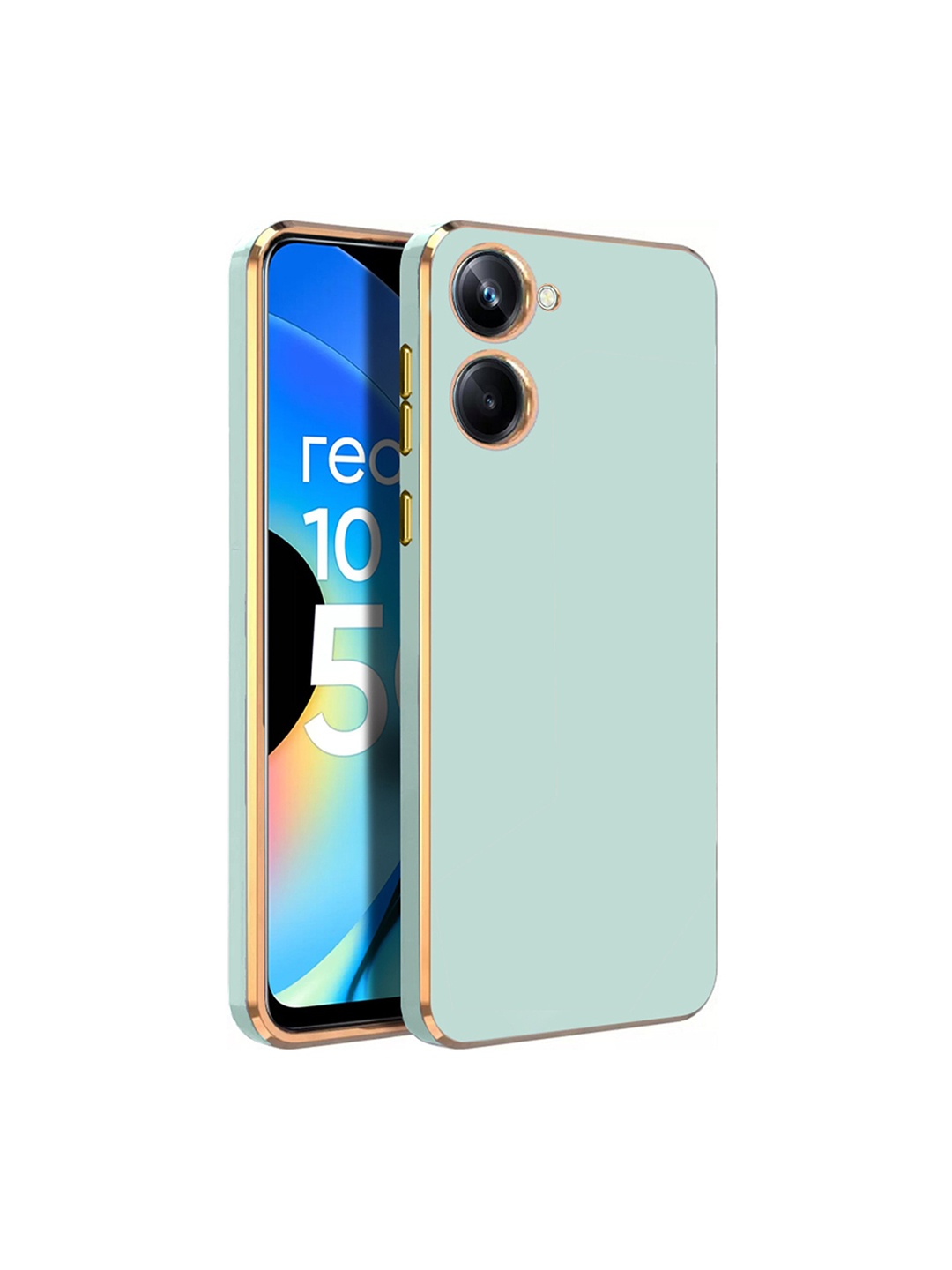 

Karwan Realme 10 Pro Electroplated Chrome 6D Phone Back Case, Green