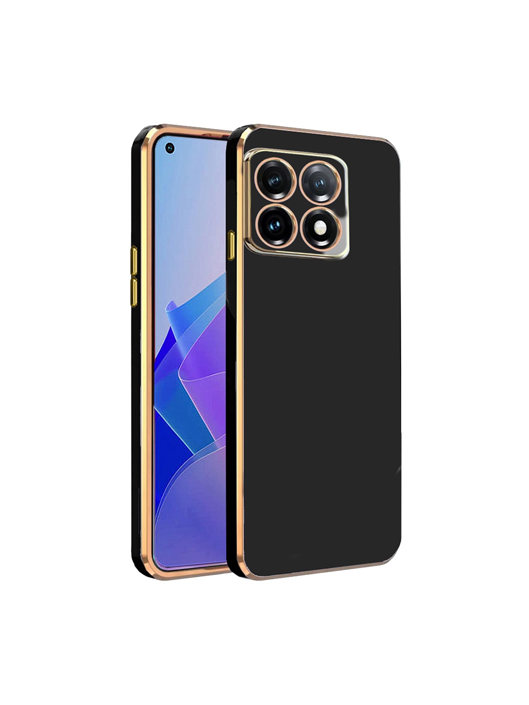 

Karwan One Plus 11 5G Electroplated Chrome 6D Phone Back Case, Black