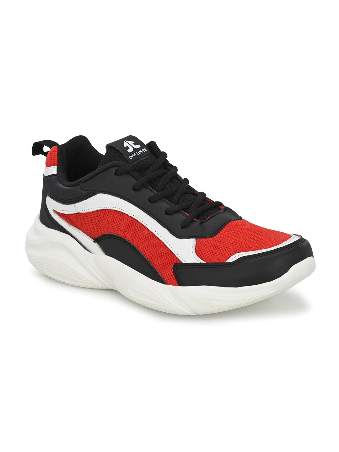 

OFF LIMITS Men Mesh Running Non-Marking Lace-Up Shoes, Black