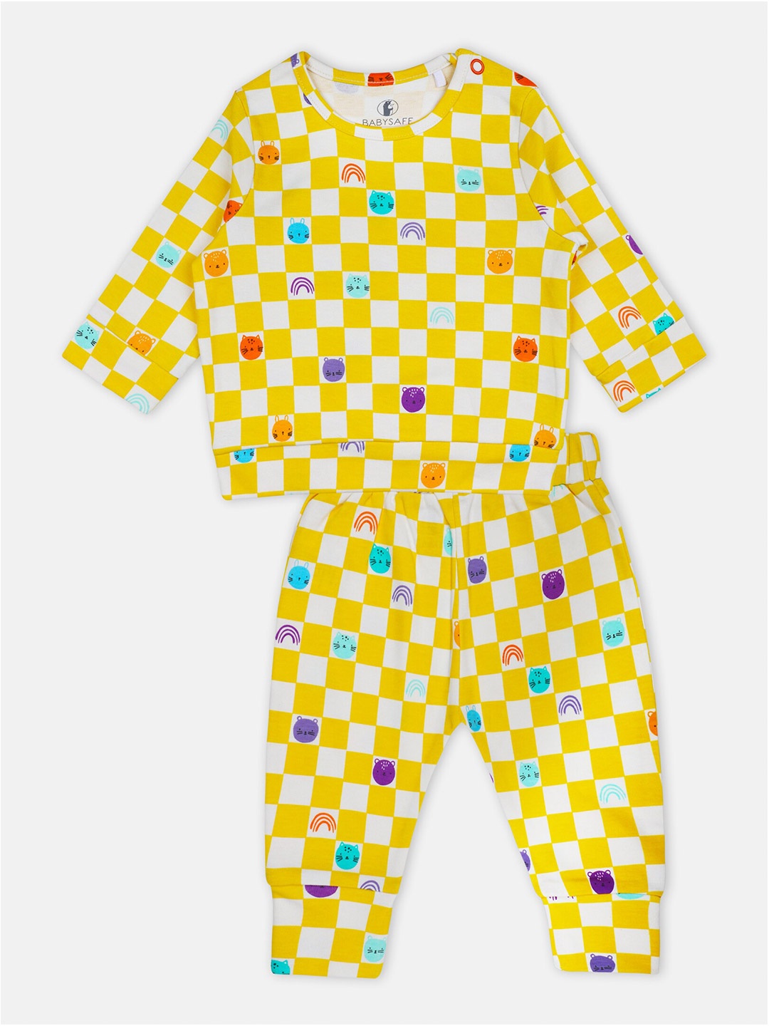 

Babysafe Boys Printed T-shirt with Pyjamas, Yellow