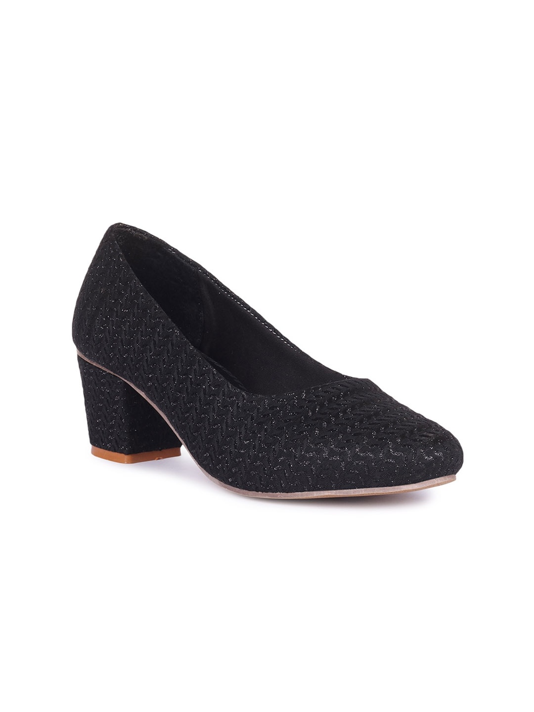 

FASHIMO Embellished Block Heel Pumps, Black