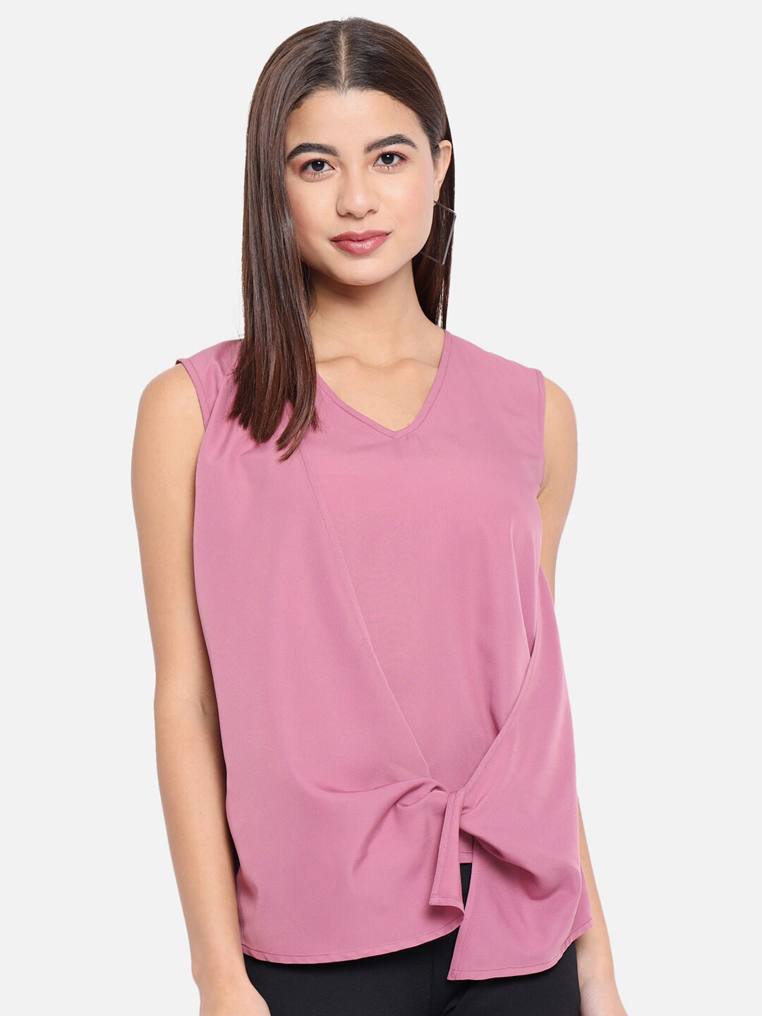 

ALL WAYS YOU Pink Crepe Top