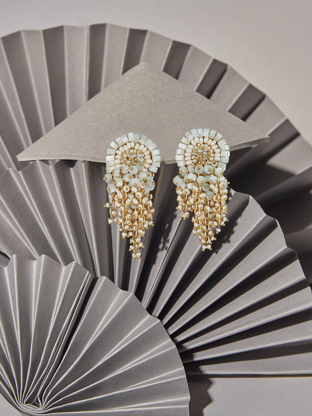 

D'oro Gold-Plated Contemporary Drop Earrings