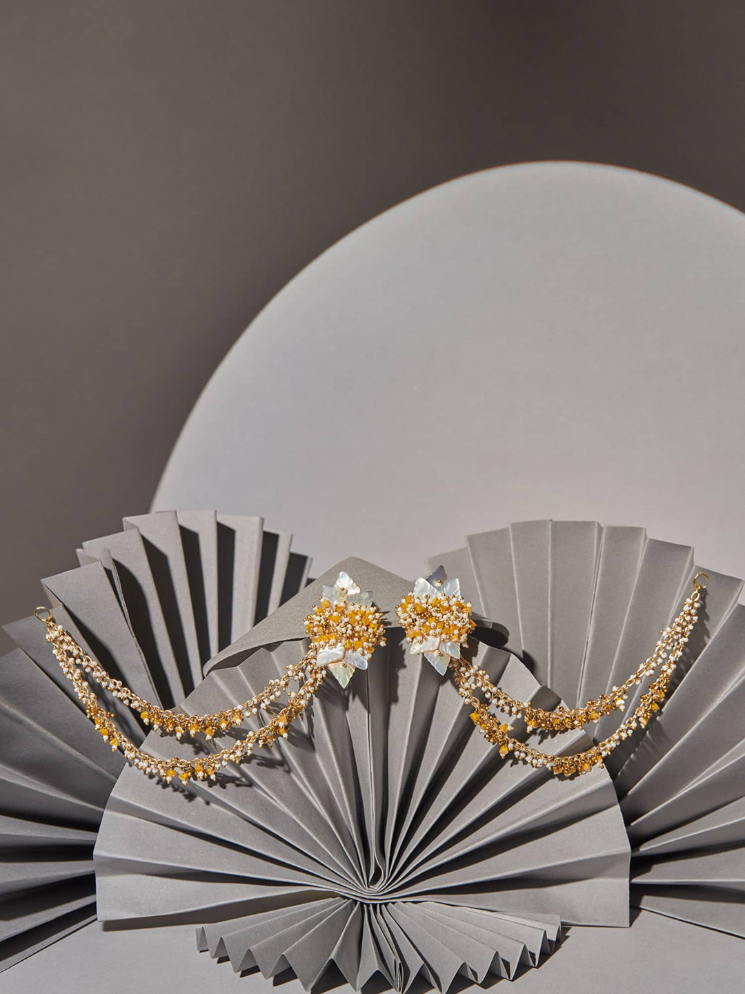 

D'oro Gold-Plated Contemporary Studs Earrings, Yellow