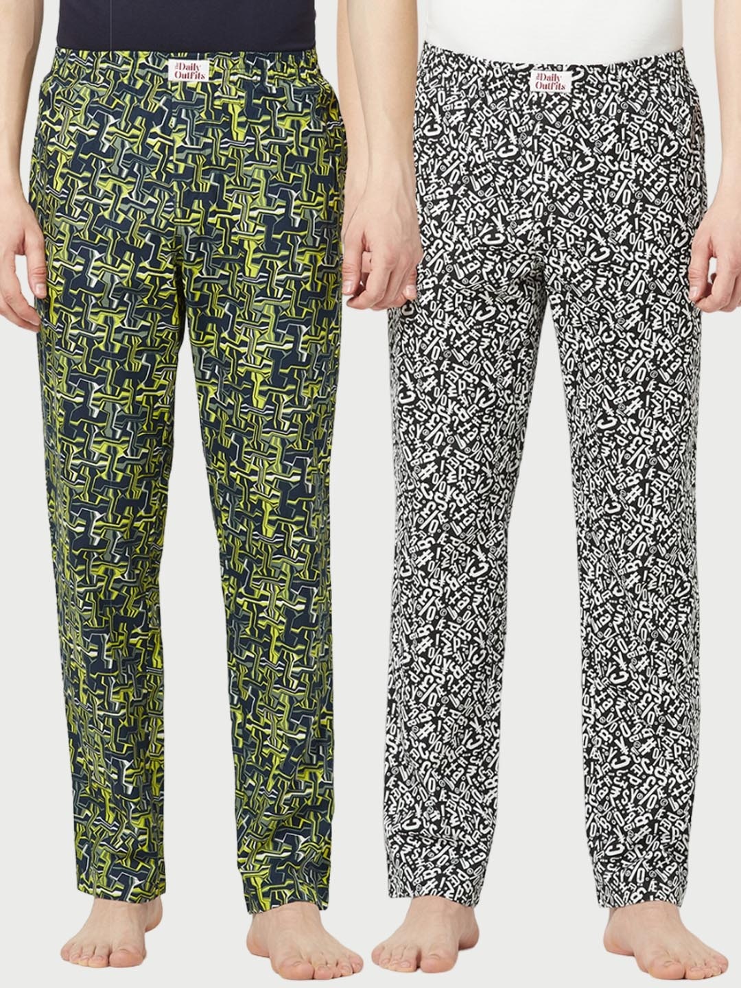 

THE DAILY OUTFITS Men Pack of 2 Cotton Lounge Pants, Navy blue