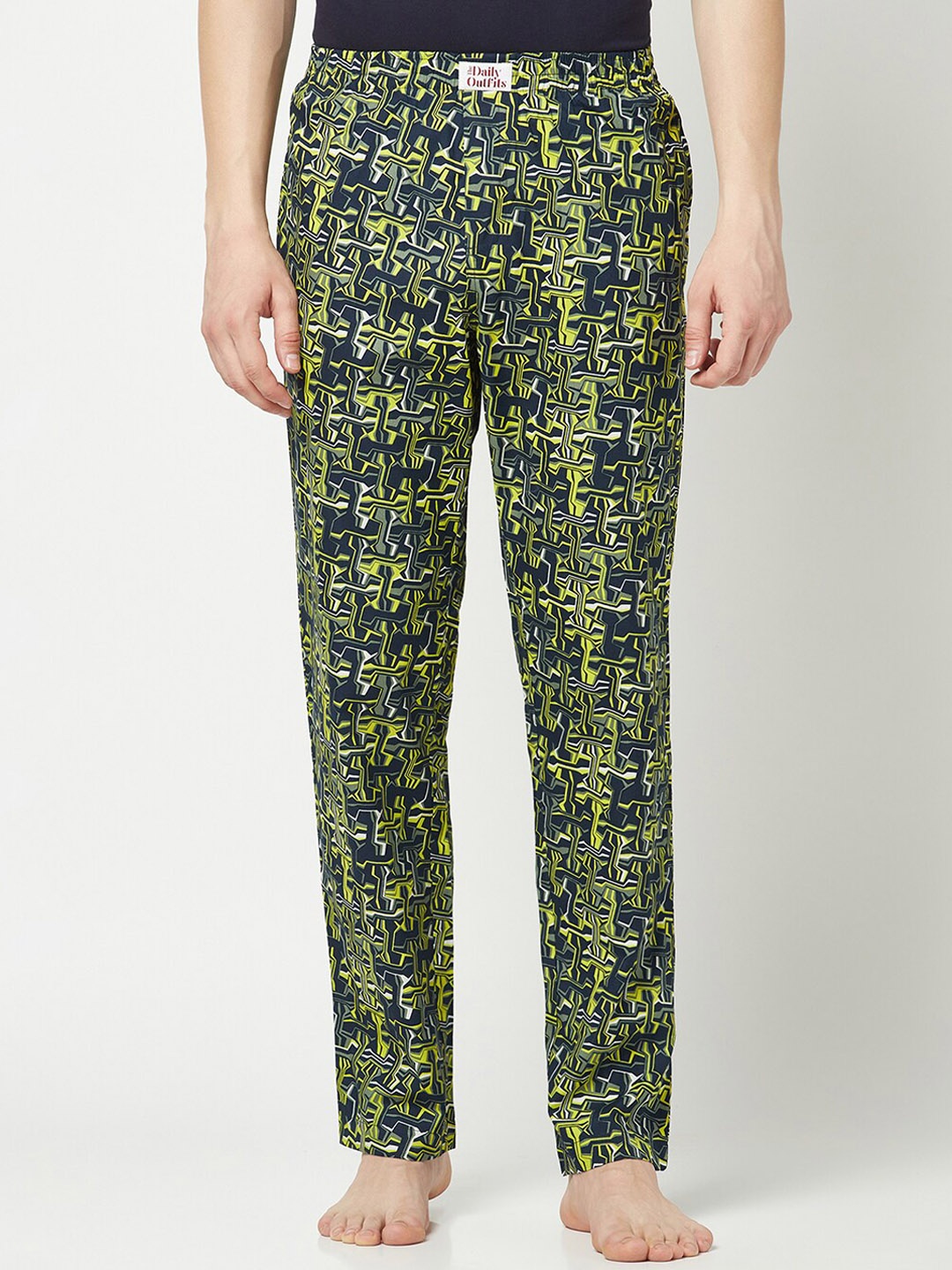 

THE DAILY OUTFITS Men Printed Lounge Pants, Navy blue