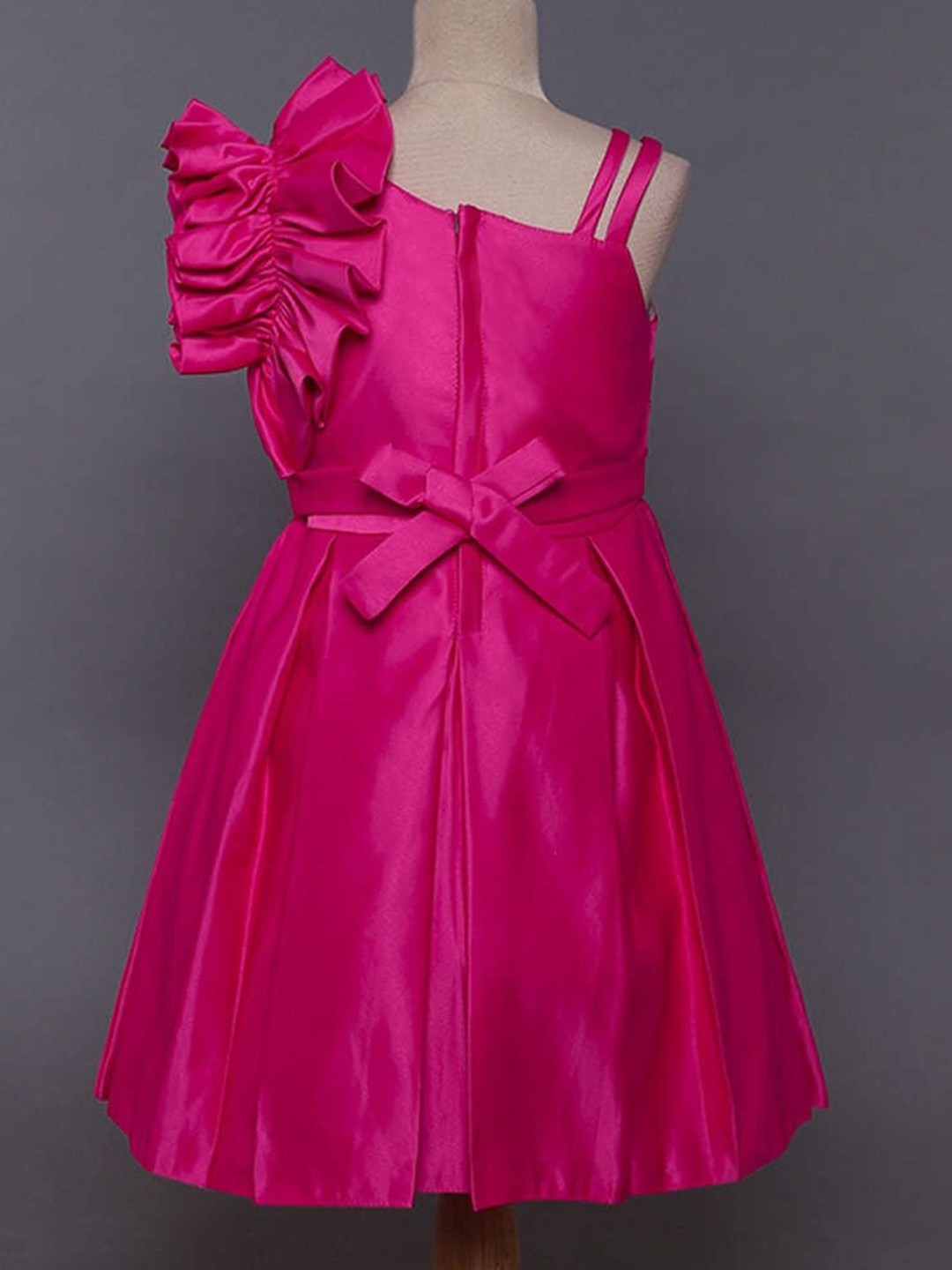 

The Magic Wand Peach-Coloured Fit & Flare Dress
