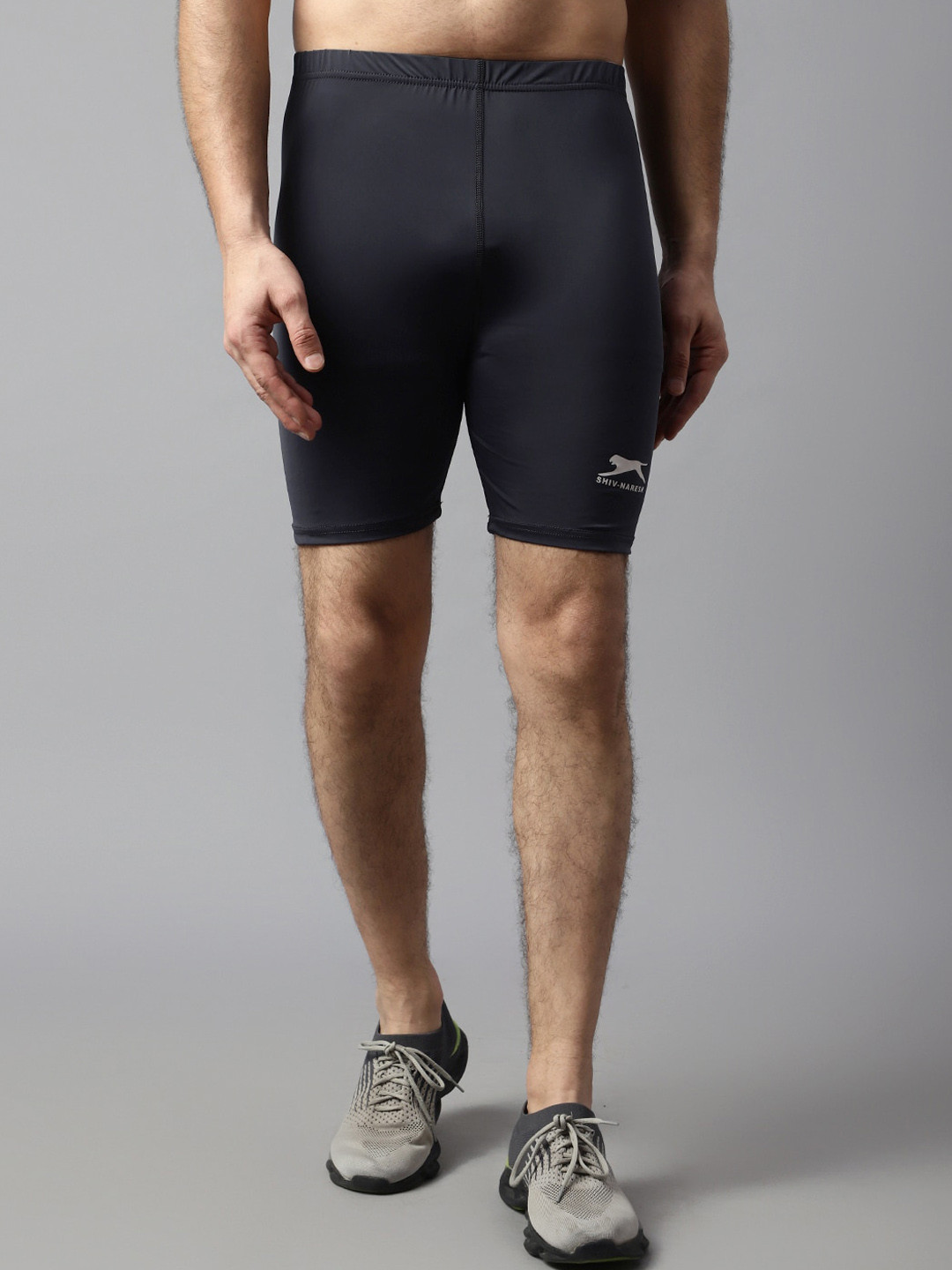 

Shiv Naresh Men Skinny Fit Training or Gym Shorts, Grey