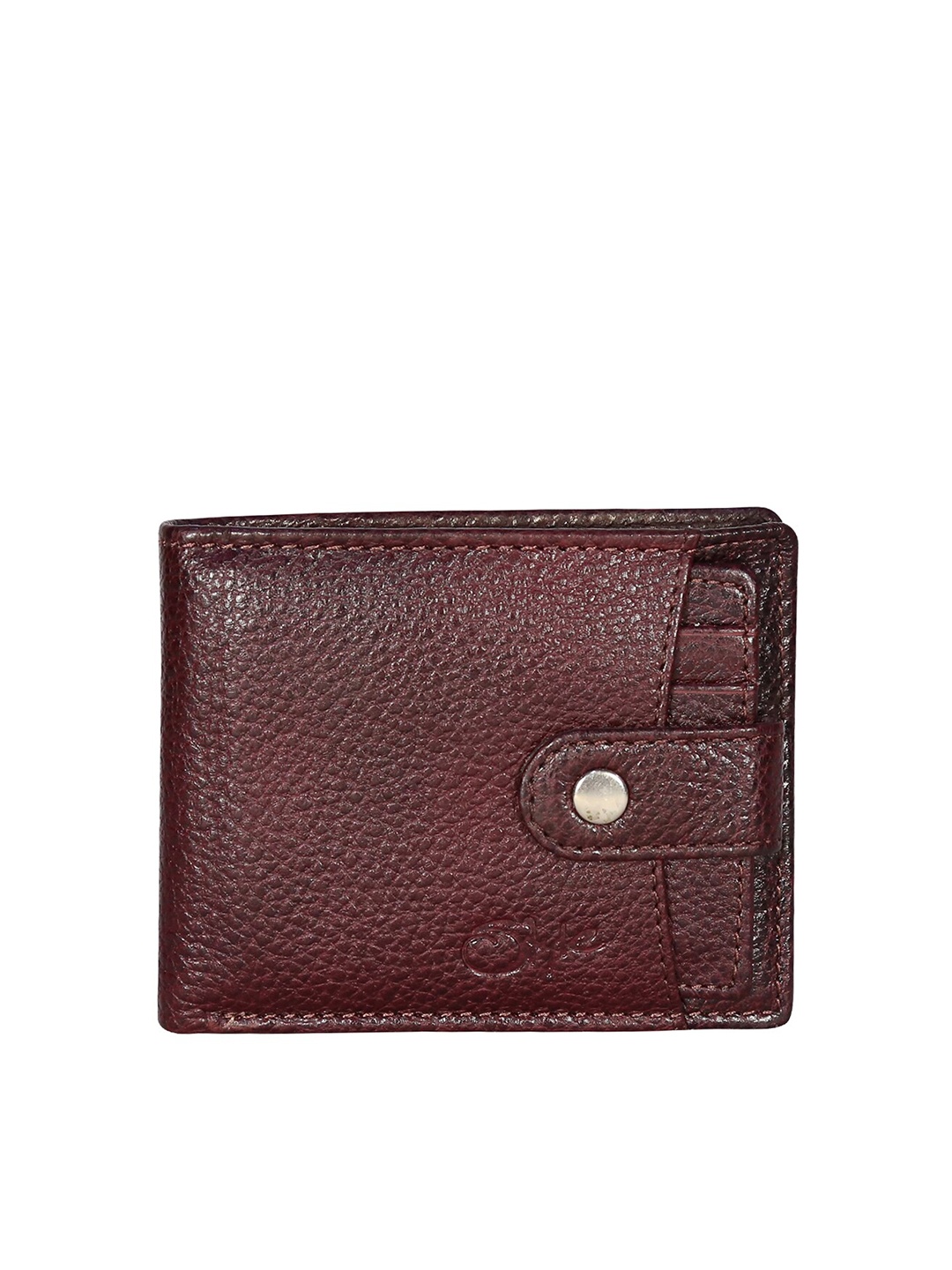 

Style Shoes Men Leather Two Fold Wallet, Maroon