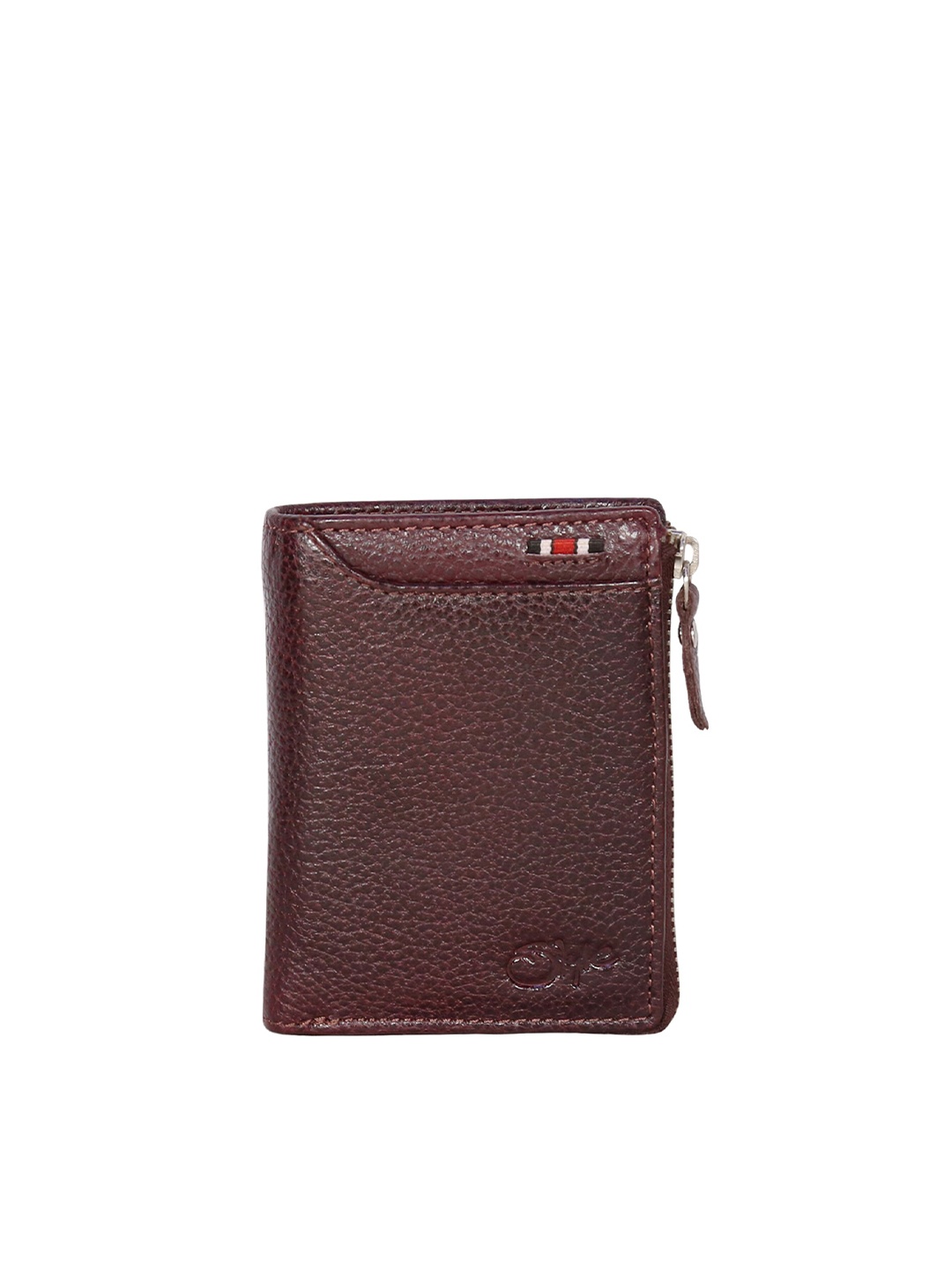 

Style Shoes Men Leather Zip Around Wallet, Maroon