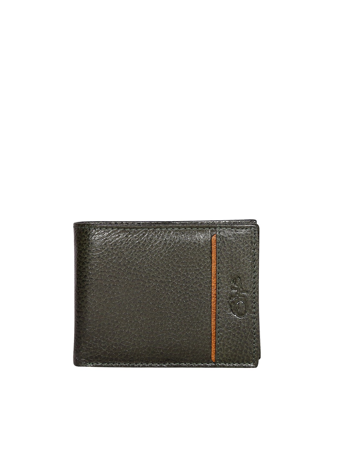 

Style Shoes Men Textured Leather Two Fold Wallet, Green