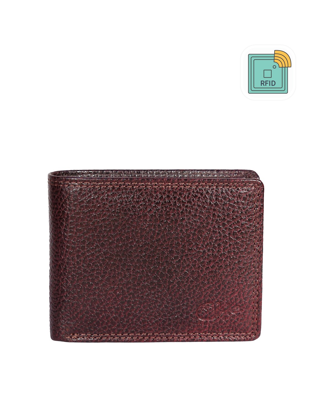 

Style Shoes Men RFID Leather Two Fold Wallet, Maroon