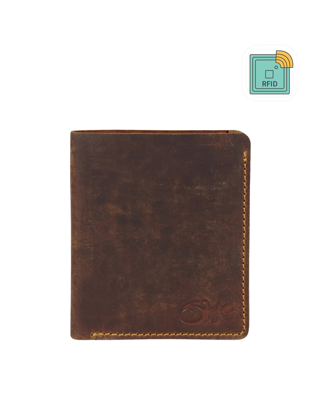

Style Shoes Men RFID Leather Two Fold Wallet, Brown