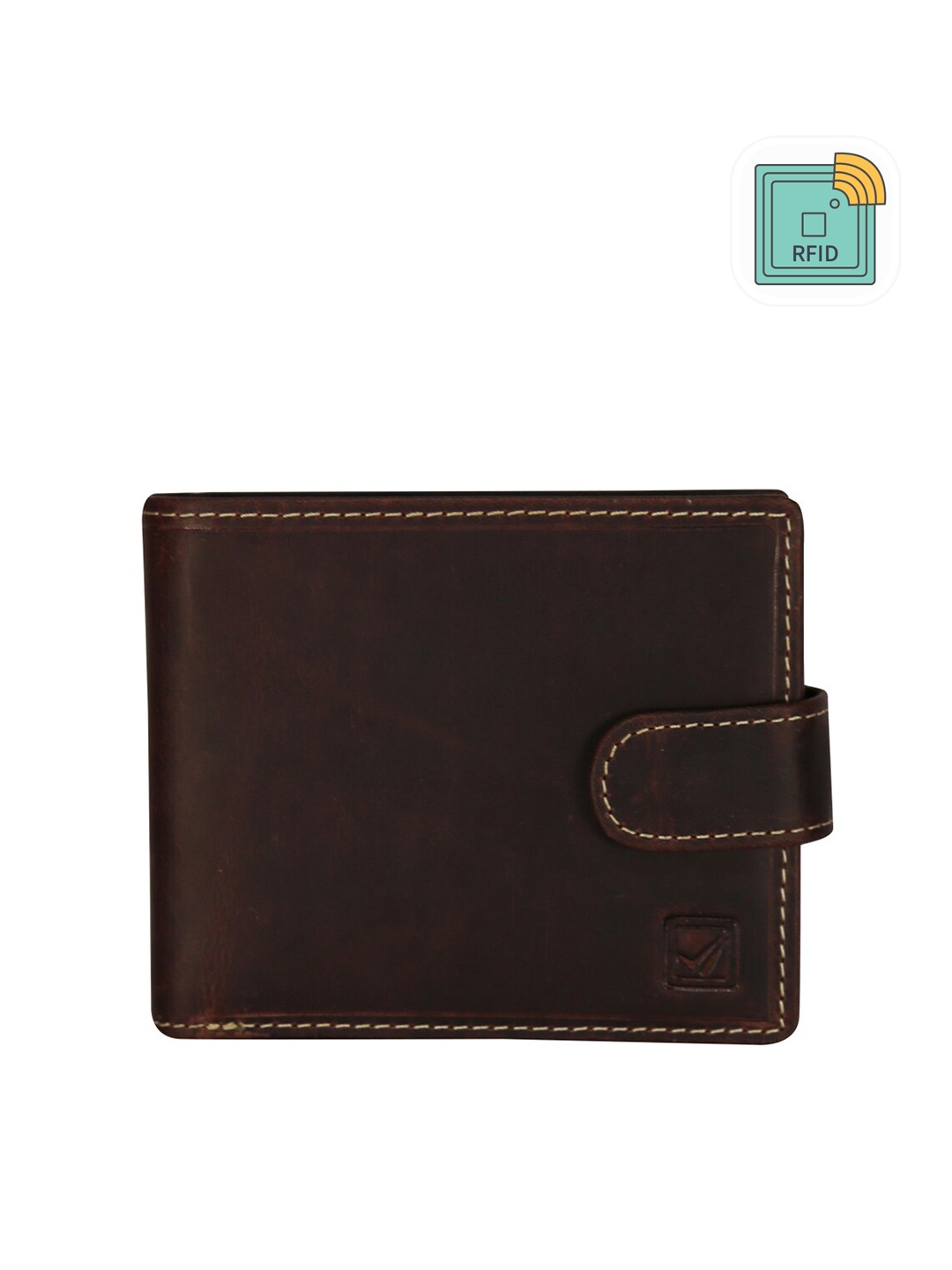 

Style Shoes Men RFID Leather Two Fold Wallet, Brown