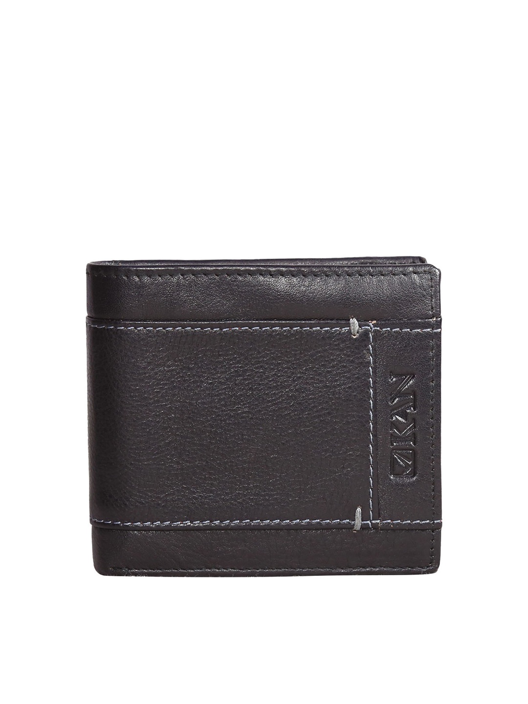

Style Shoes Men Textured RFID Leather Two Fold Wallet, Black