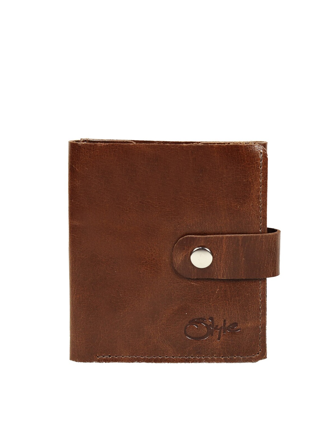 

Style Shoes Men RFID Leather Two Fold Wallet, Brown