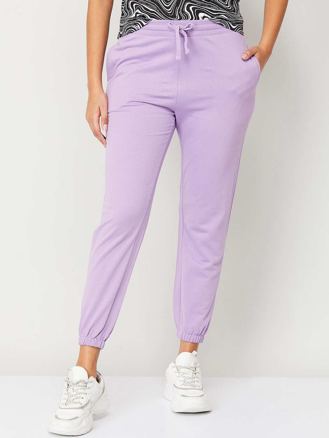 

Fame Forever by Lifestyle Women Pure Cotton Joggers, Purple