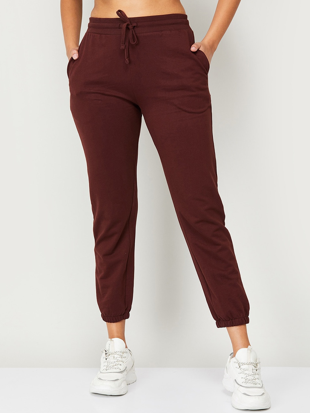 

Fame Forever by Lifestyle Women Pure Cotton Joggers, Brown