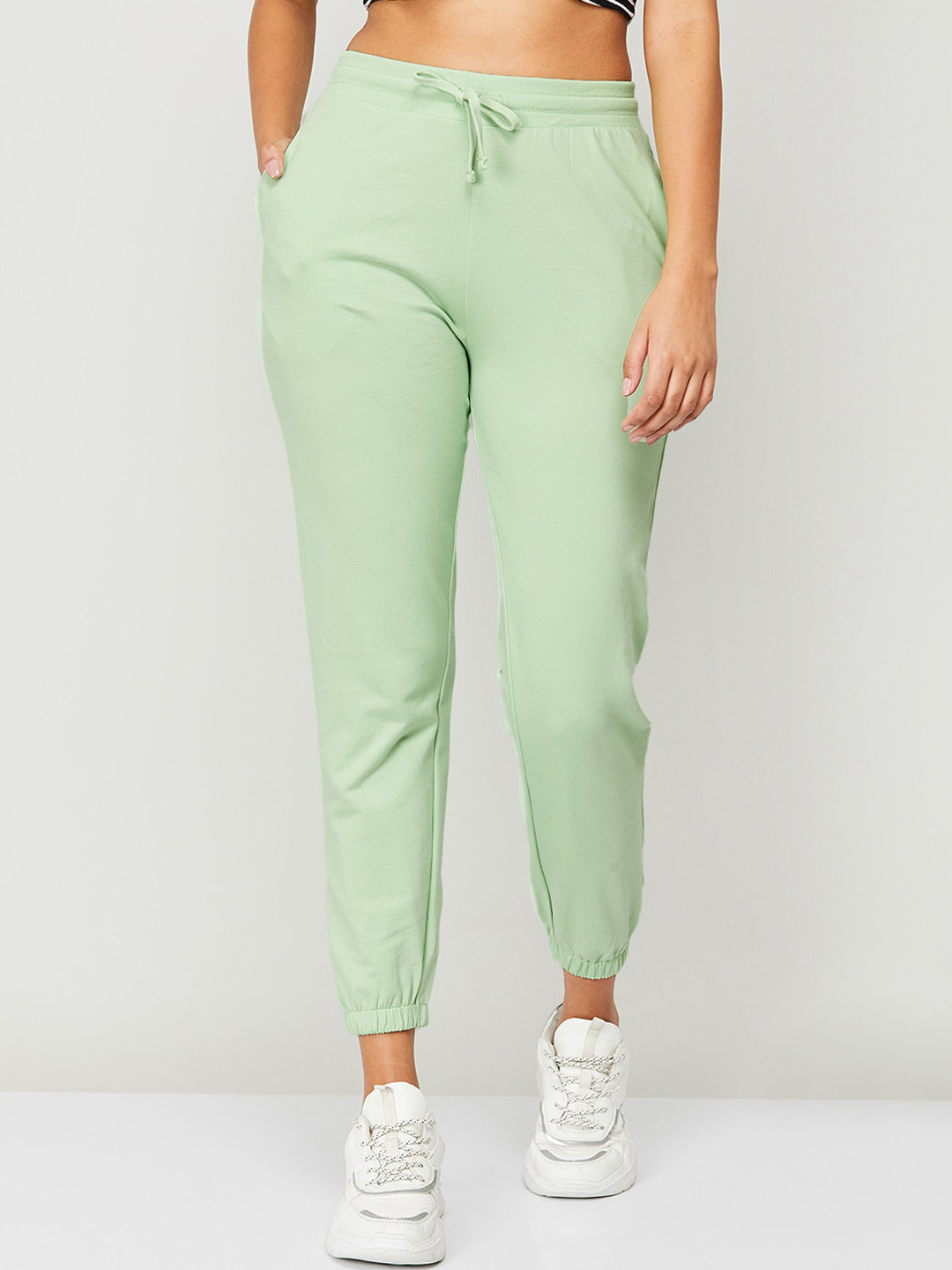 

Fame Forever by Lifestyle Women Pure Cotton Joggers, Green