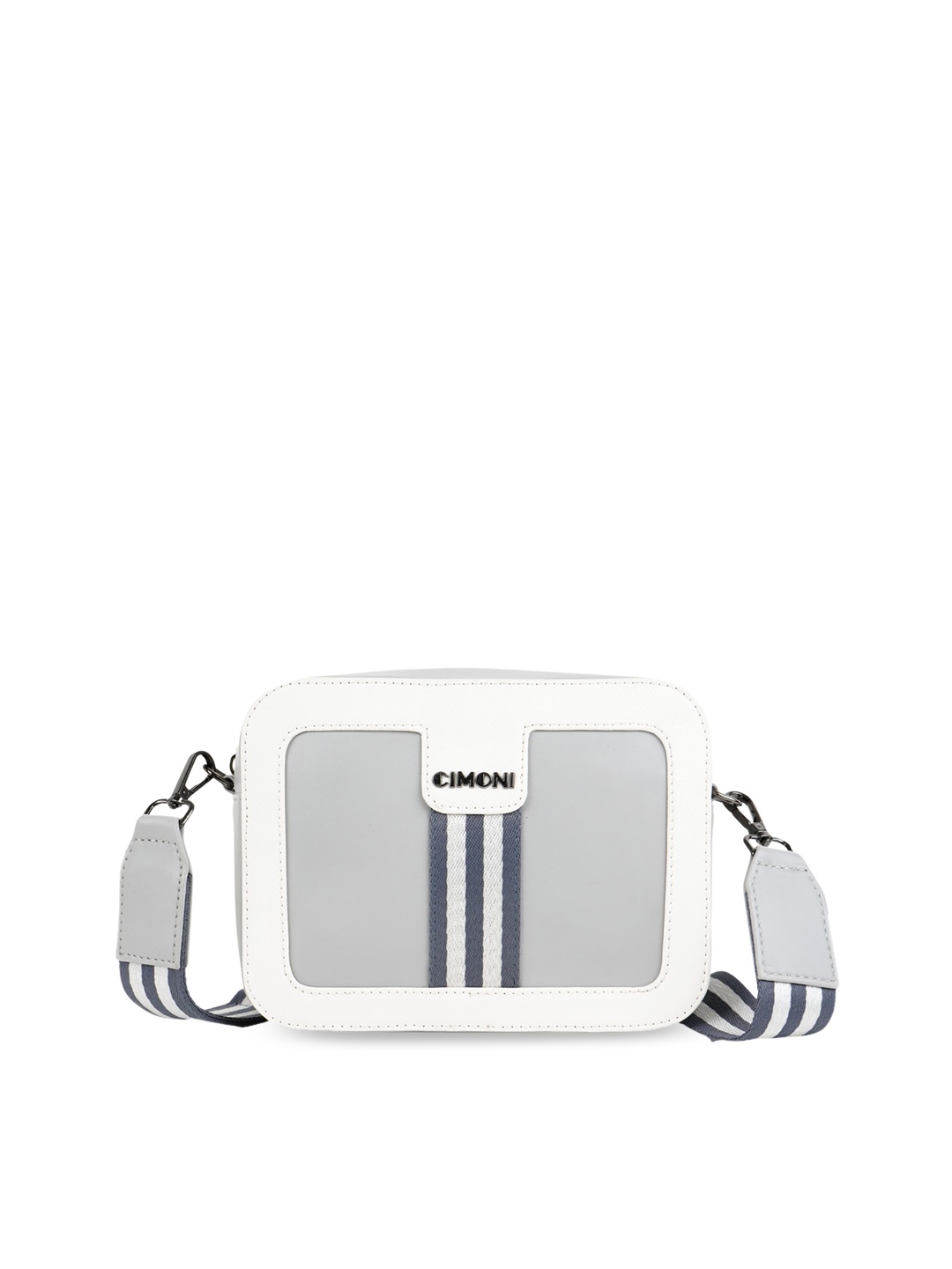 

CIMONI Colourblocked Vegan Leather Sling Bag, Grey