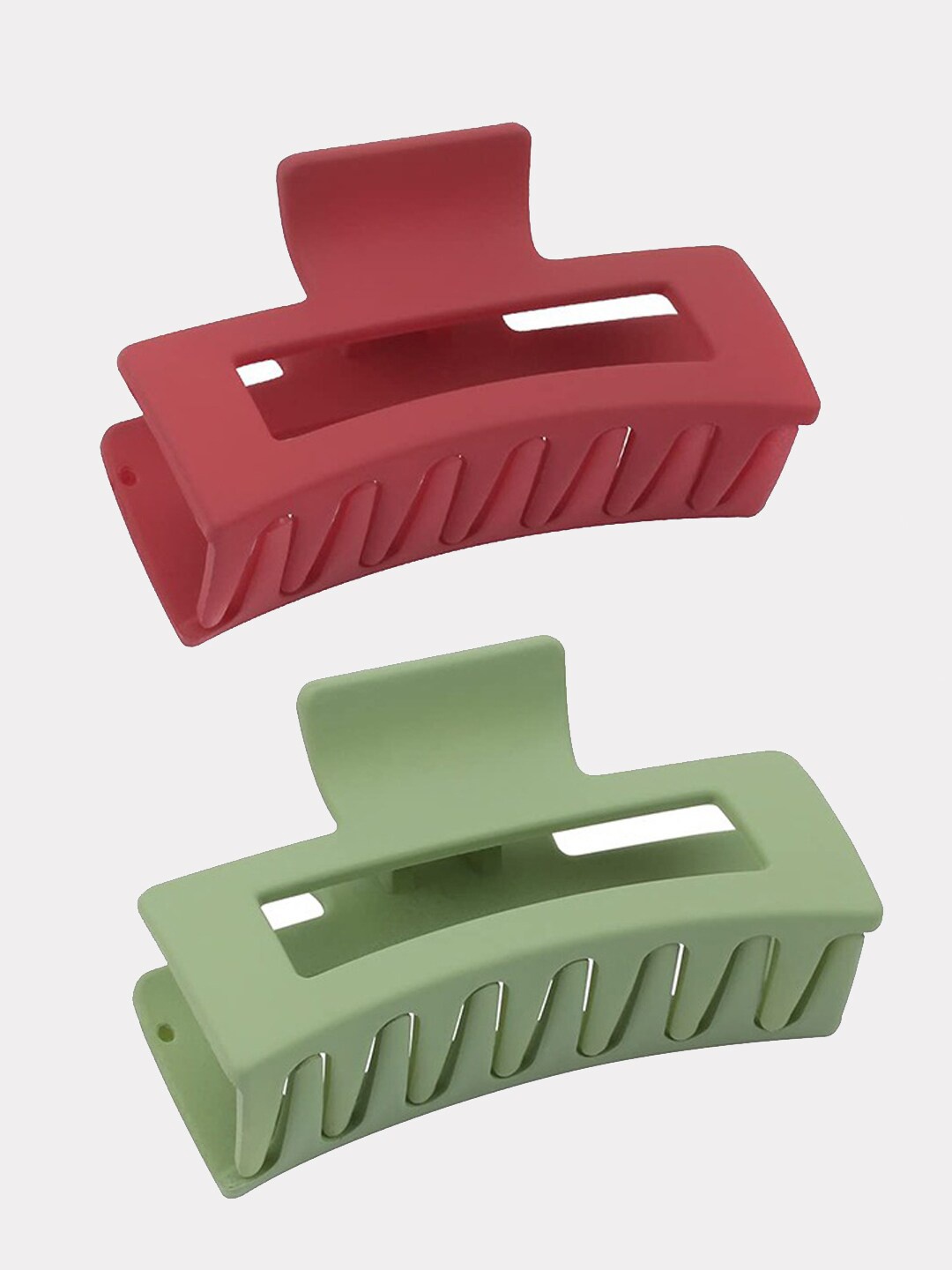 

VAGHBHATT Women Set Of 2 Claw Clips, Green