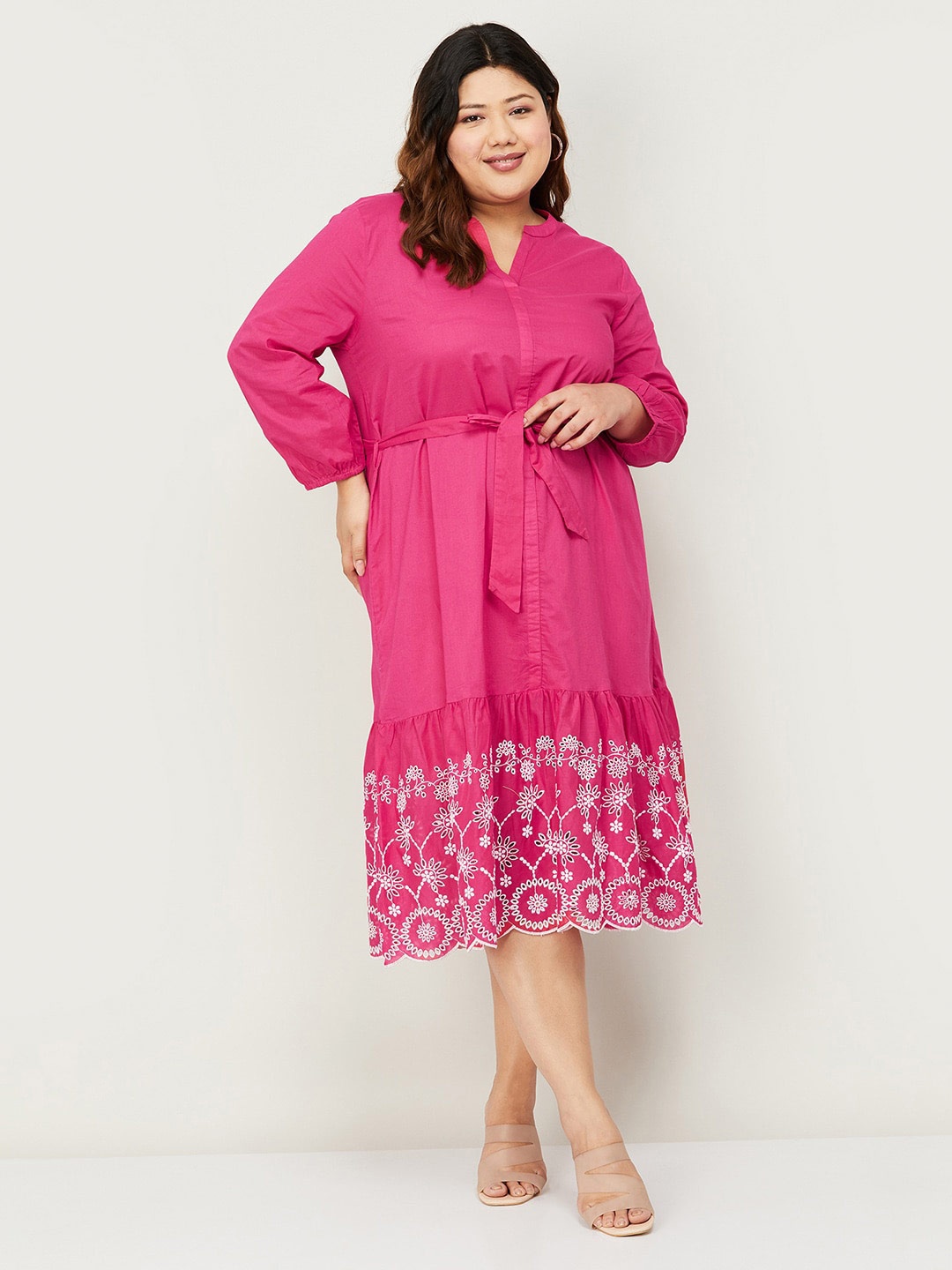 

Nexus by Lifestyle Plus Size A-Line Midi Dress, Pink