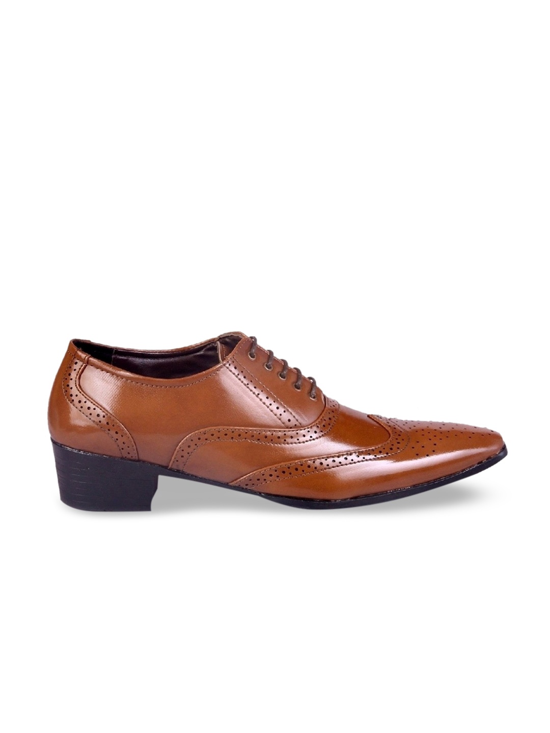 

Bxxy Men Textured Height Increasing Formal Brogues, Tan