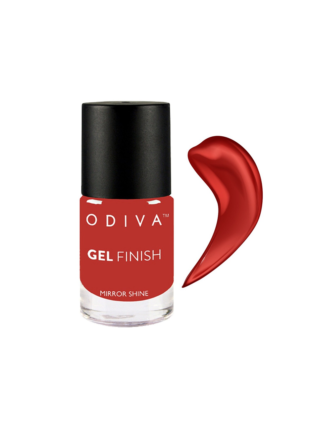 

ODIVA Mirror Shine Gel Finish Long-Wearing Nail Polish 11ml - Tropical Paradise 06, Red